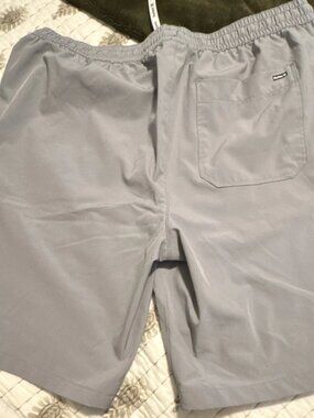 Hurley Men's Gray Swim Shorts Size M Elastic Waist Drawstring
